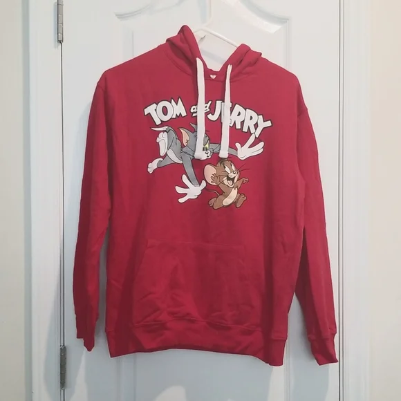 Tom and Jerry Red Hoodie White Strings - Picture 2 of 6